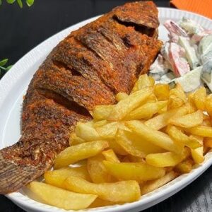 grilled-tilapia-fish-with-coleslaw-and-fries